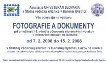 Fotografie a dokumenty z misi v Banskej Bystrici